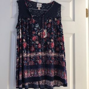 Knox Rose Blue & Red Tank top